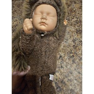 Anne Geddes Hedghog Baby Doll 1997 Vintage Brown Collectibles
